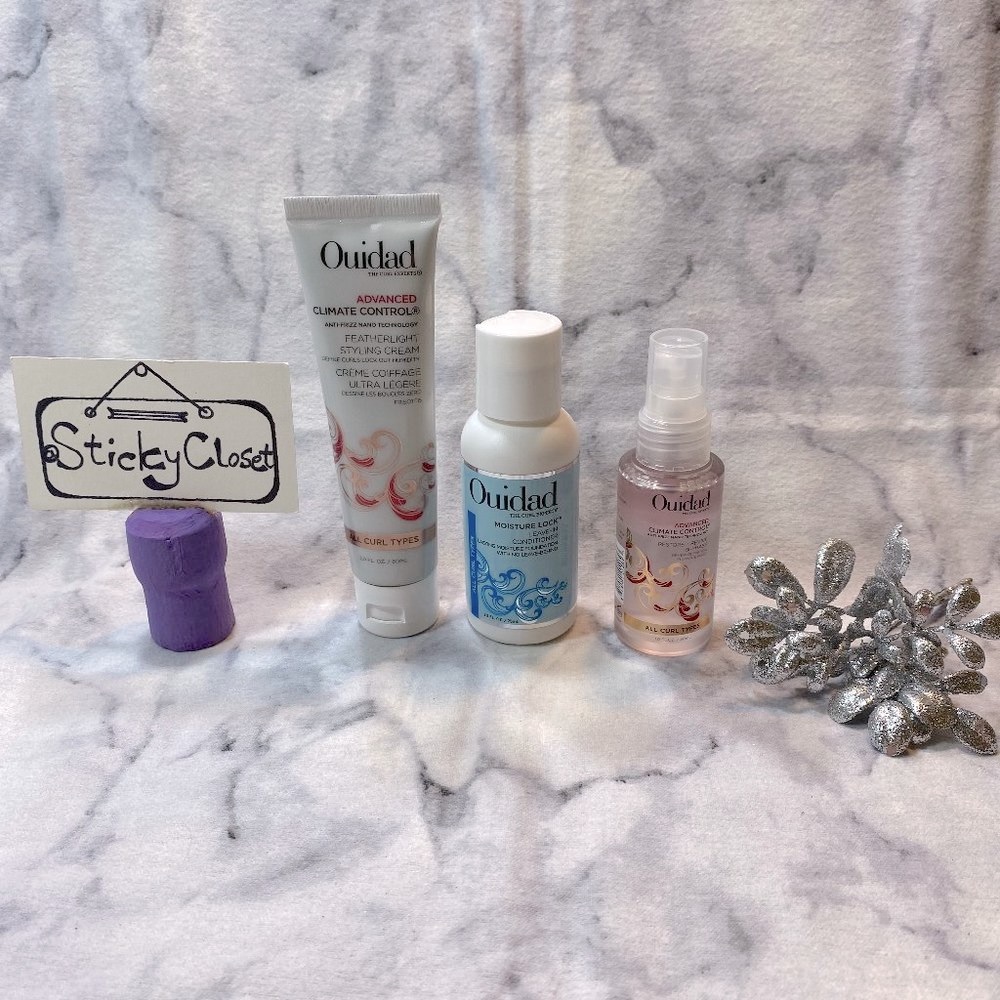 OUIDAD Haircare Set-Styling Cream,Moisture Conditioner& Style Spray Mist-3pc-NEW